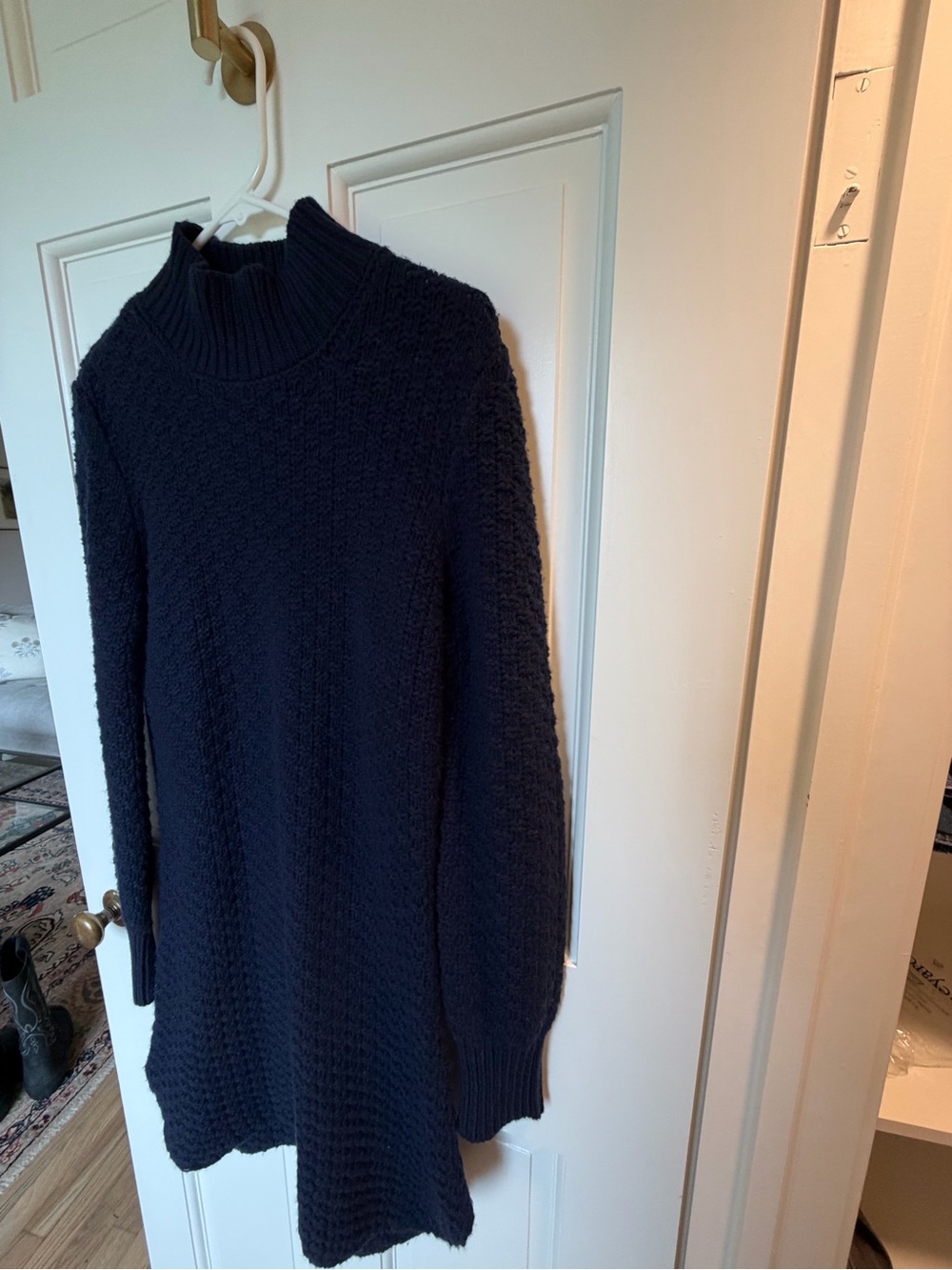 AG  Navy Turtleneck Knit Sweater wool Dress - Women size small
